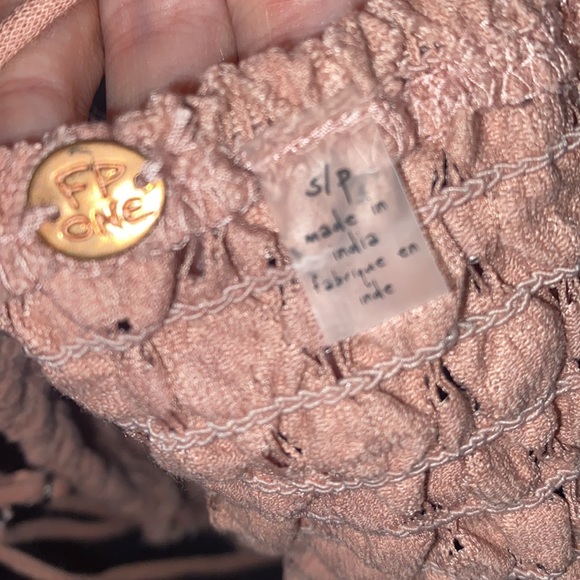 Free People Pink Peachy Lace Lingerie Bra- Small - Picture 3 of 3
